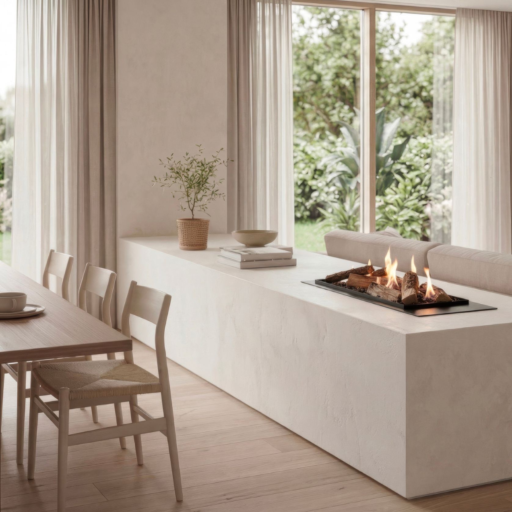 Decoflame BEV LogicWood Log Fireplace 20.5 Hr Burn Time gallery detail image