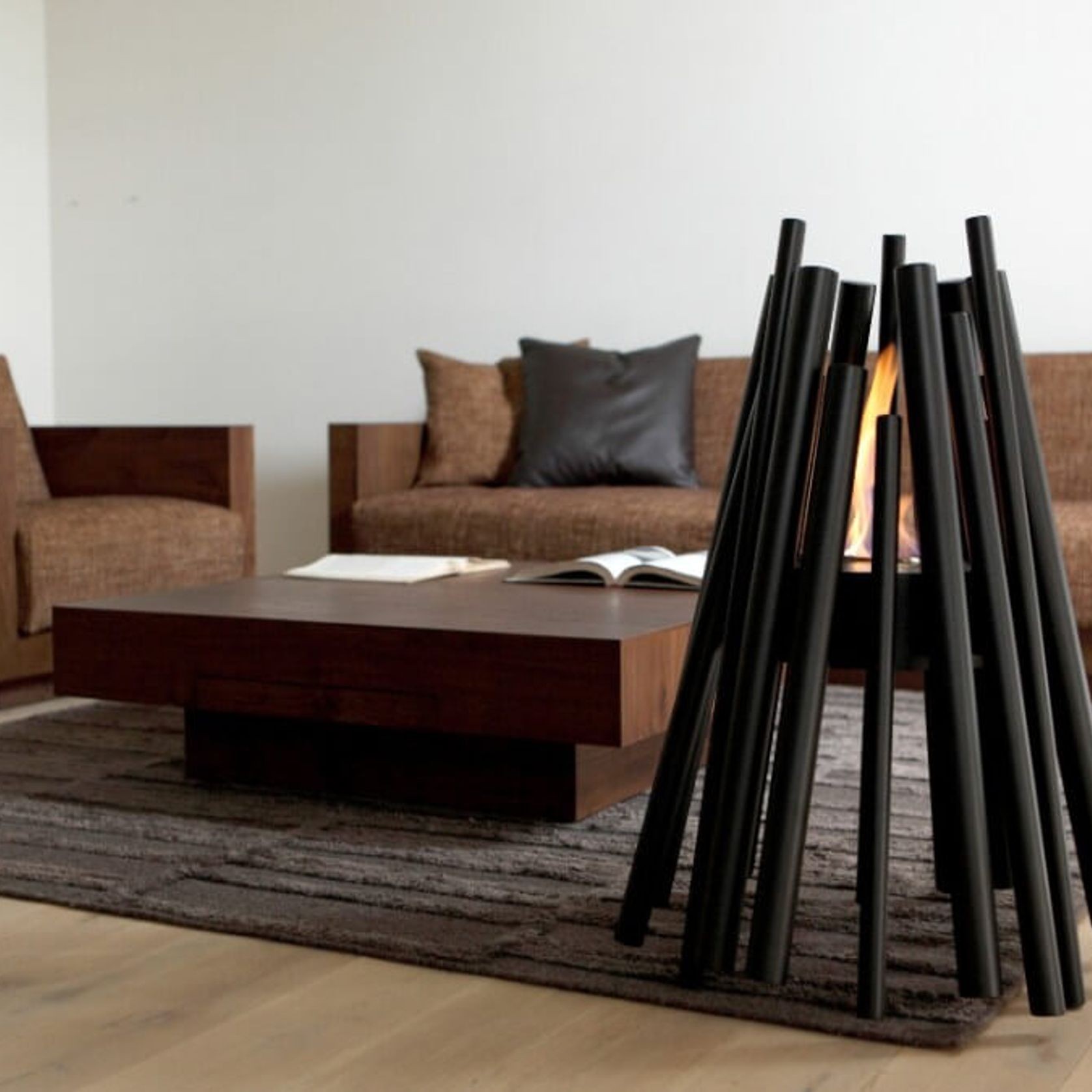 Stix Biofuel Freestanding Fireplace by EcoSmart+ gallery detail image