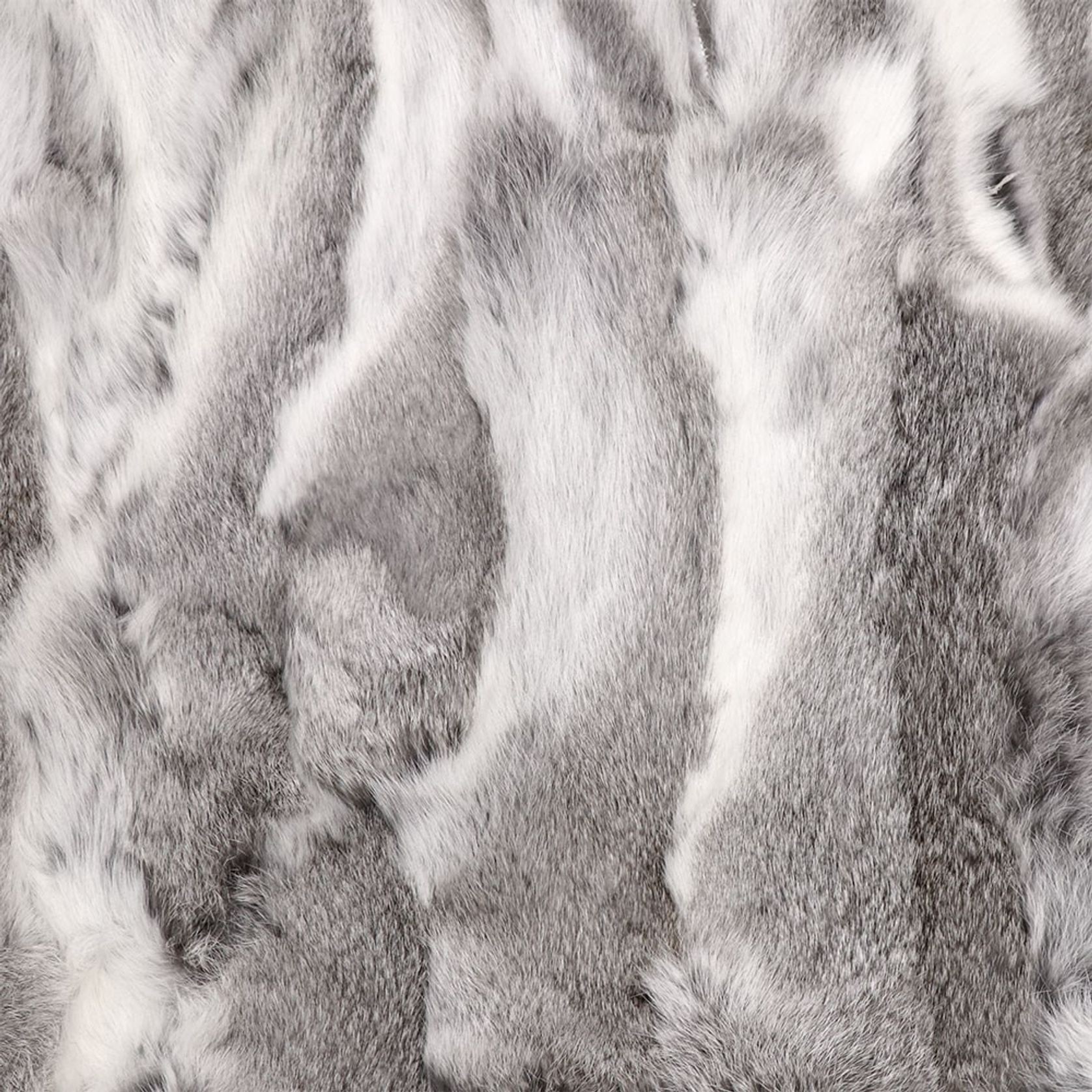 Arctic Rabbit Throw - Patched Grey & White gallery detail image