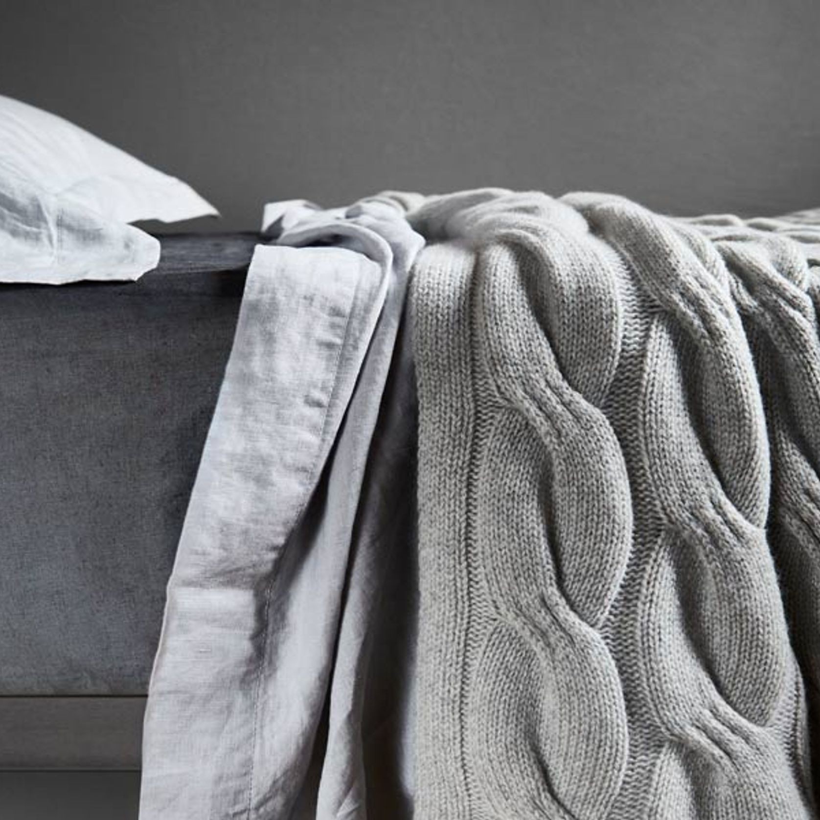 Chunky Cable Angora & Merino Wool Throws gallery detail image