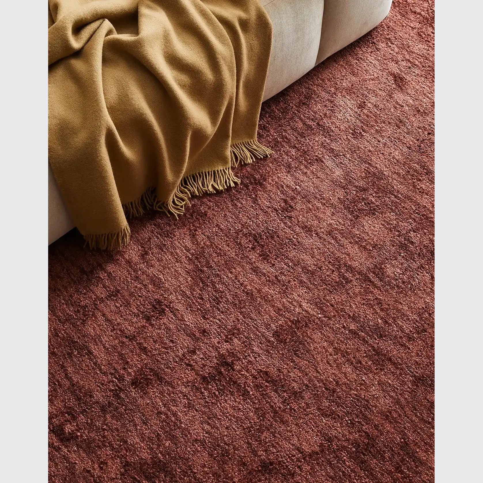 Weave Home Nevis Throw Blanket - Camel | NZ Lambswool gallery detail image