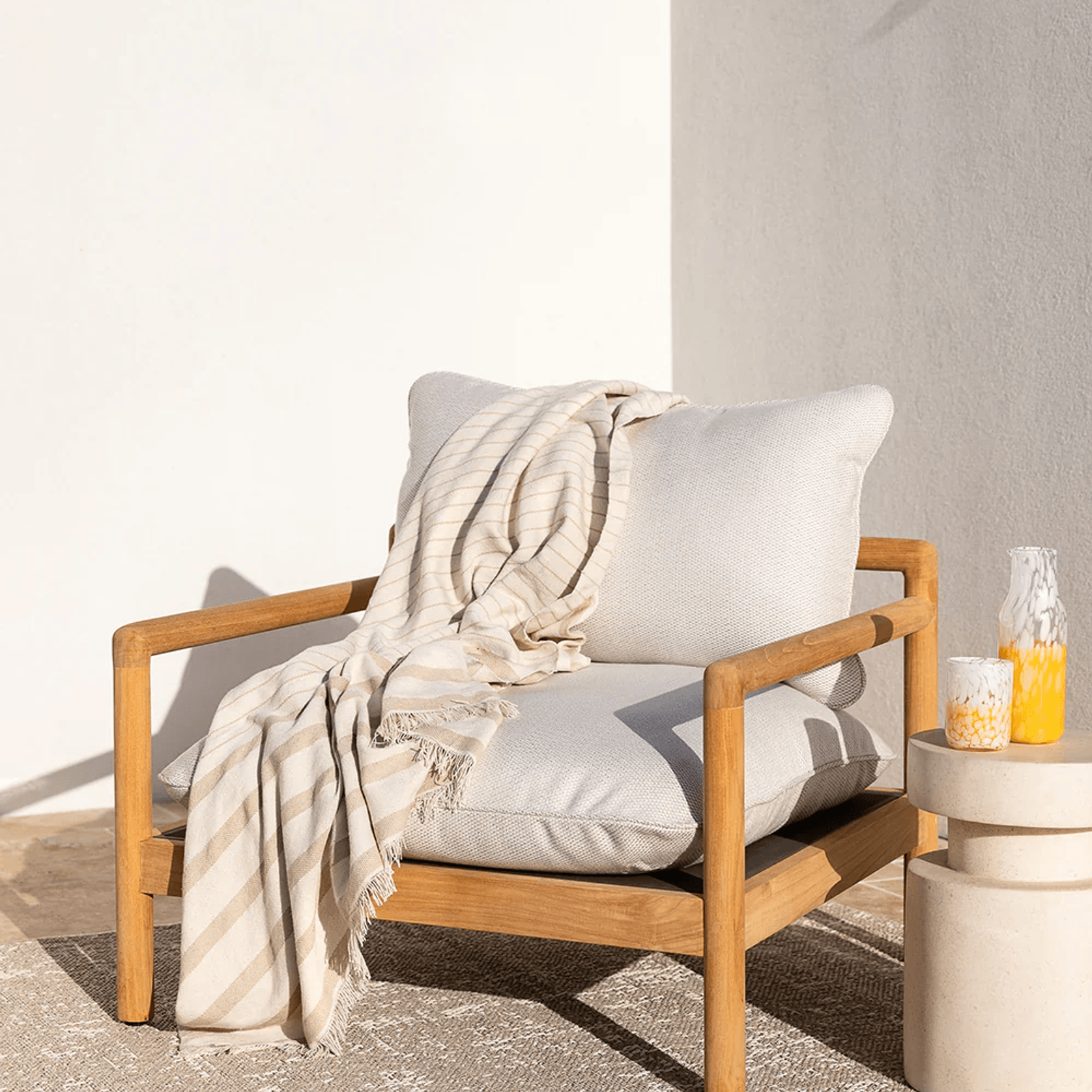 Baya Banksia Throw - Almond | Summer Outdoor Style gallery detail image
