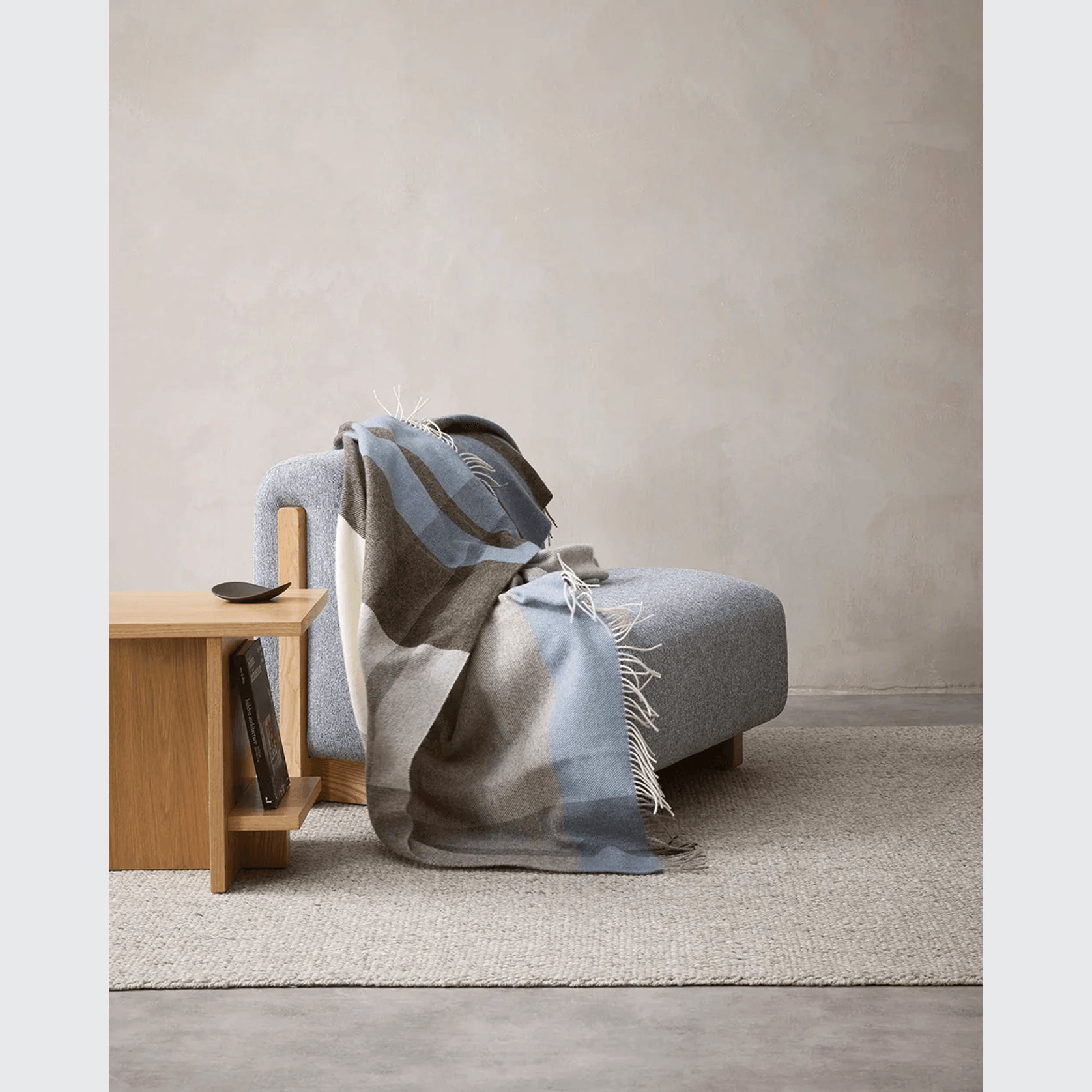 Baya Brunswick Throw - Sky | Pure NZ Wool gallery detail image