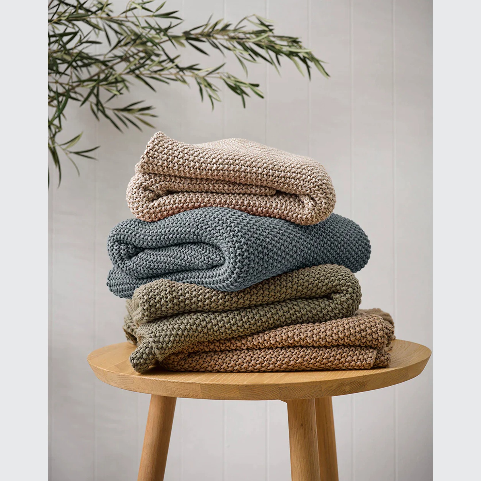 Baya Devon Throw - Sage | Organic Cotton gallery detail image