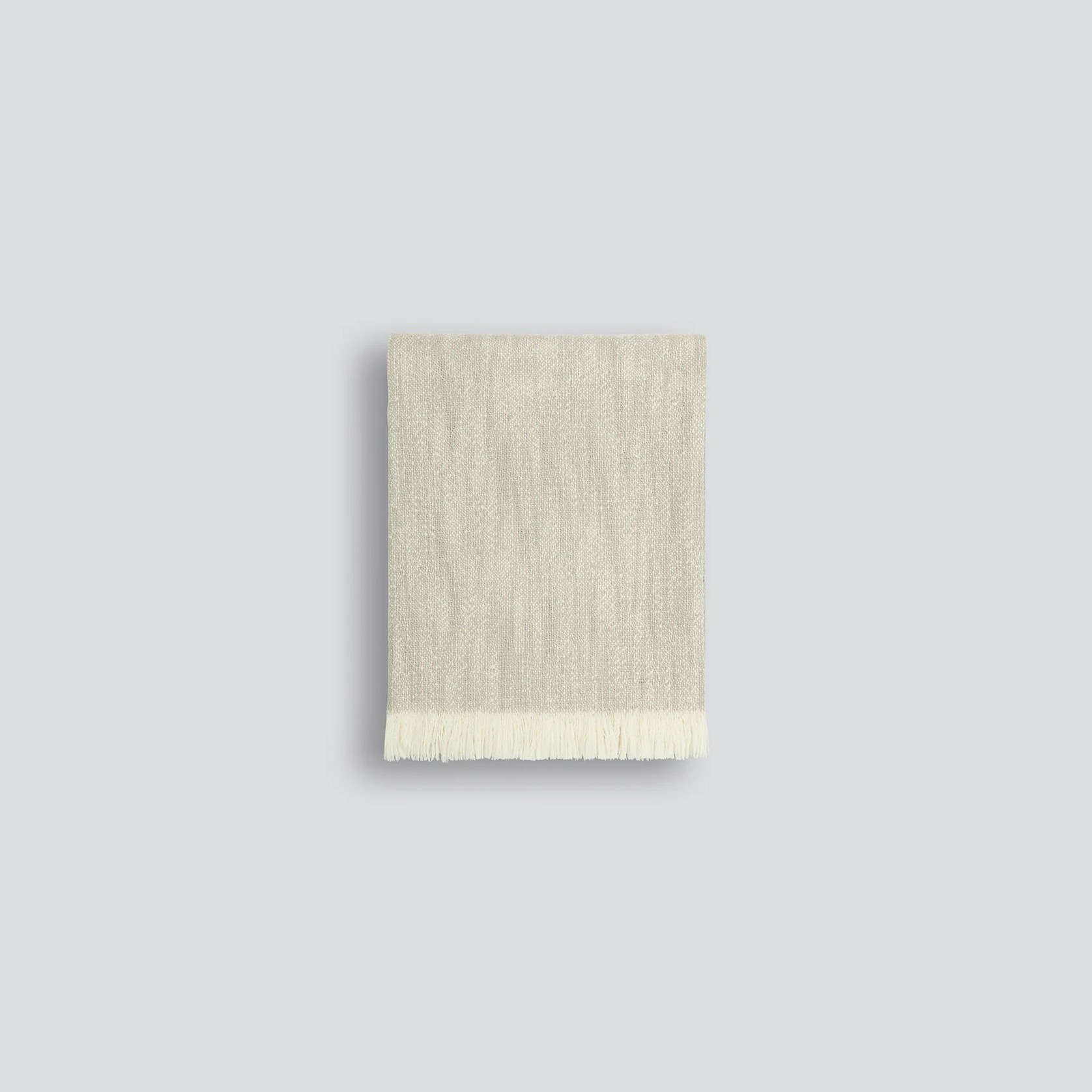 Baya Perendale Throw - Oatmeal | 100% Wool gallery detail image