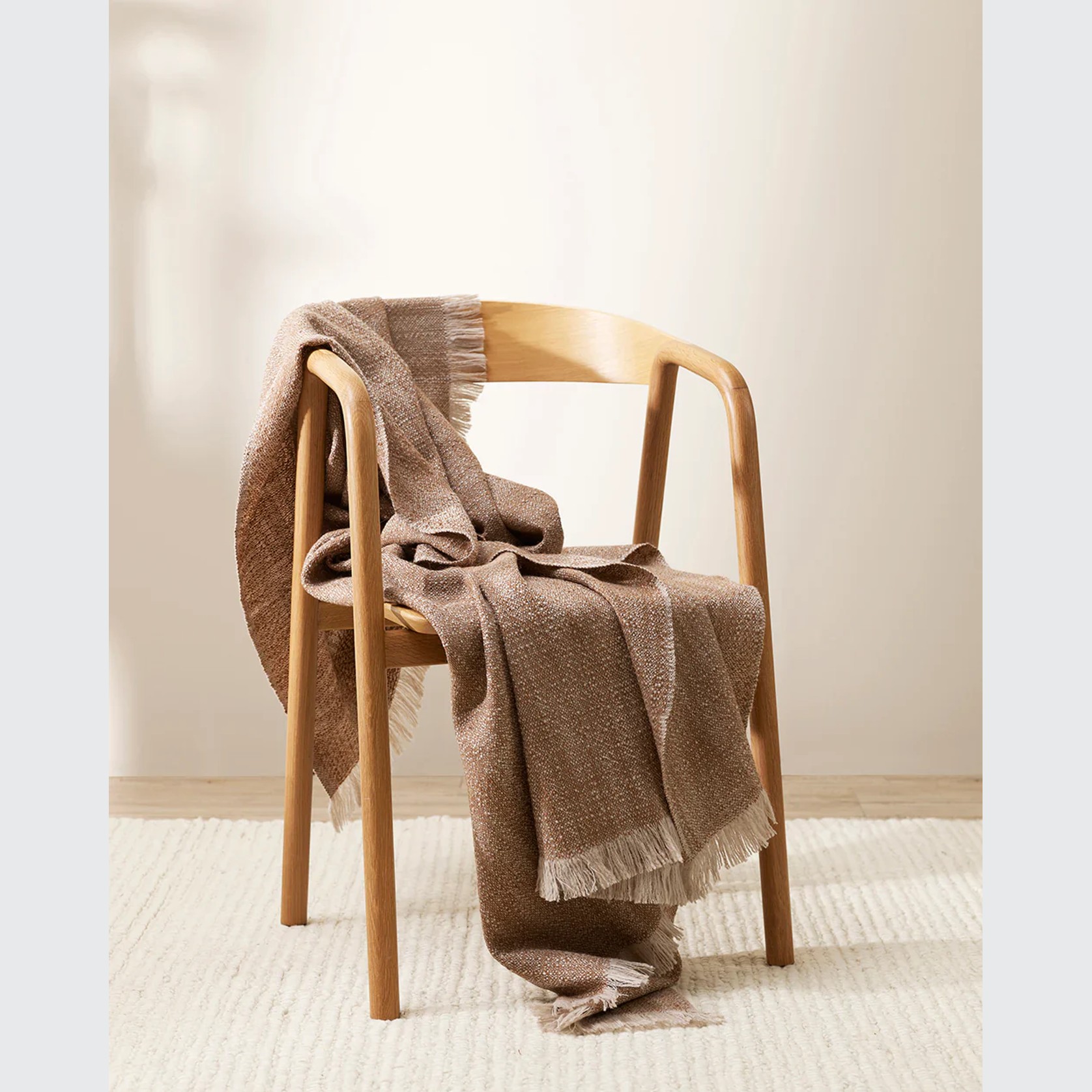 Baya Perendale Throw - Cinnamon | 100% Wool gallery detail image