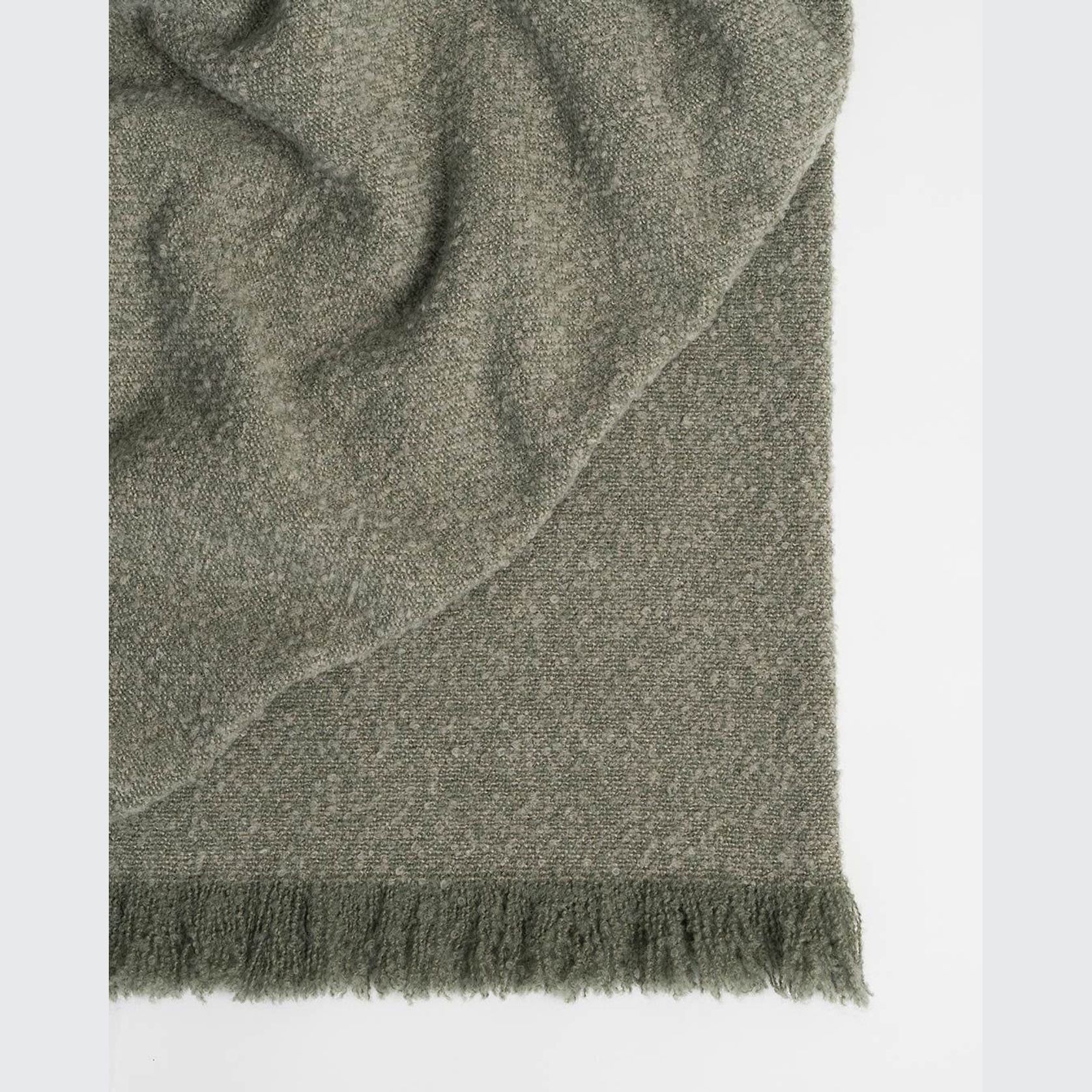 Weave Home Clive Wool Throw Blanket - Spruce | NZ Made | Bouclé gallery detail image