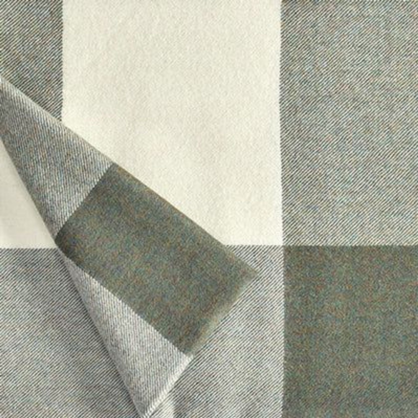 Fischbacher 1819 Alpaca Throw - Carre White and Green gallery detail image