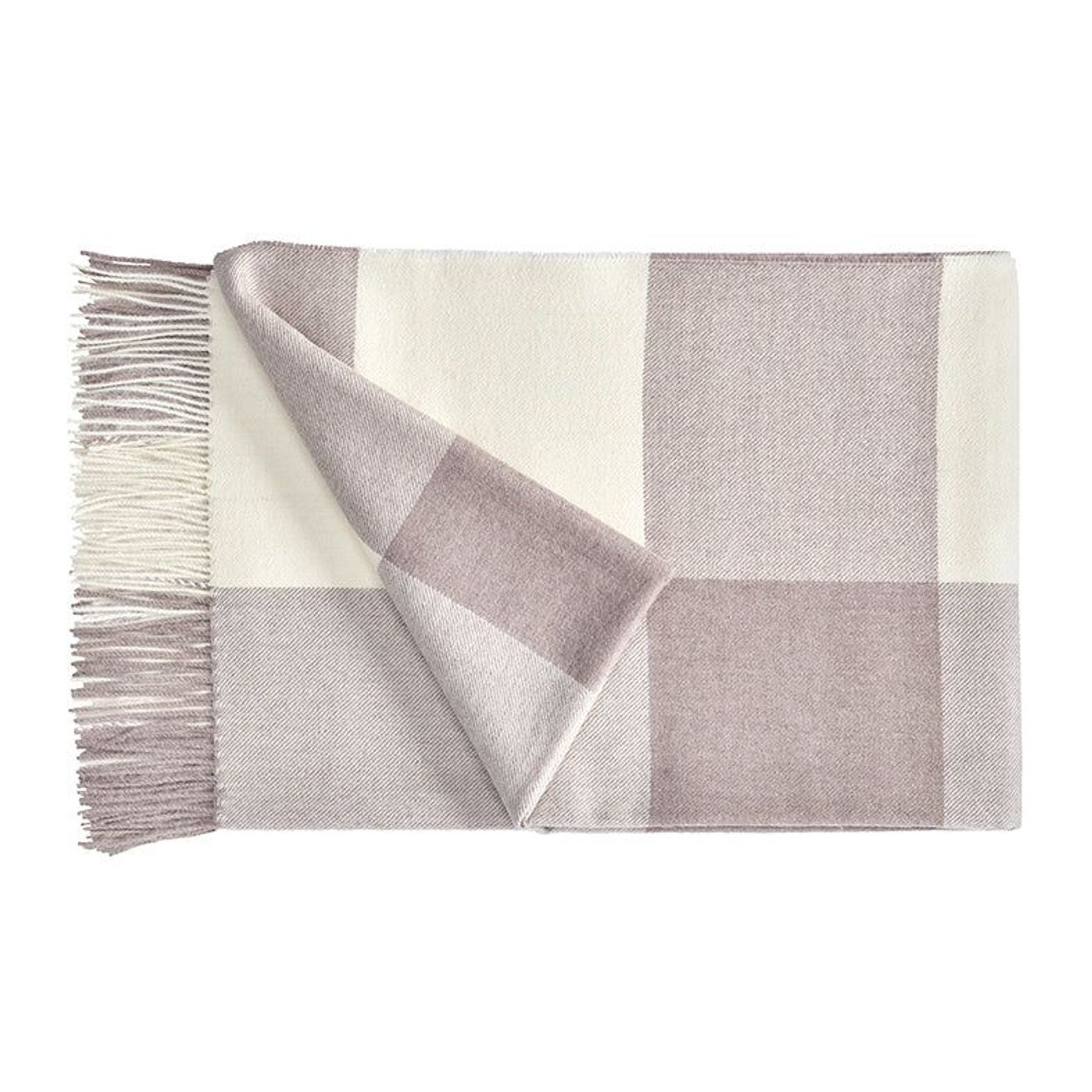 Fischbacher 1819 Alpaca Throw - Carre White and Rose gallery detail image
