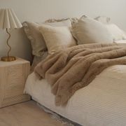 Vegan Fur Throw - Big Bear Pewter gallery detail image