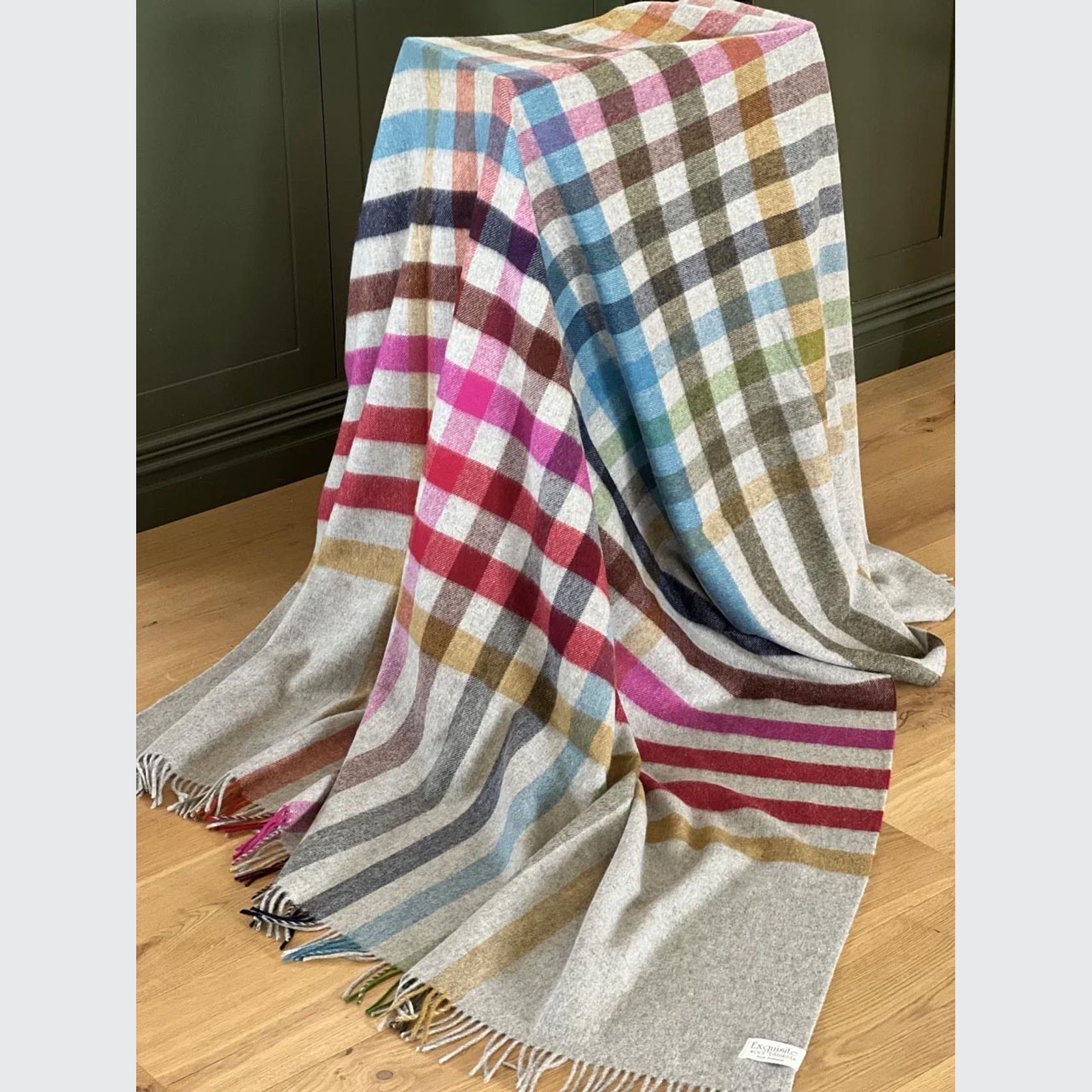 NZ Merino Throw Blanket - Henley Grey | 100% Pure Wool gallery detail image