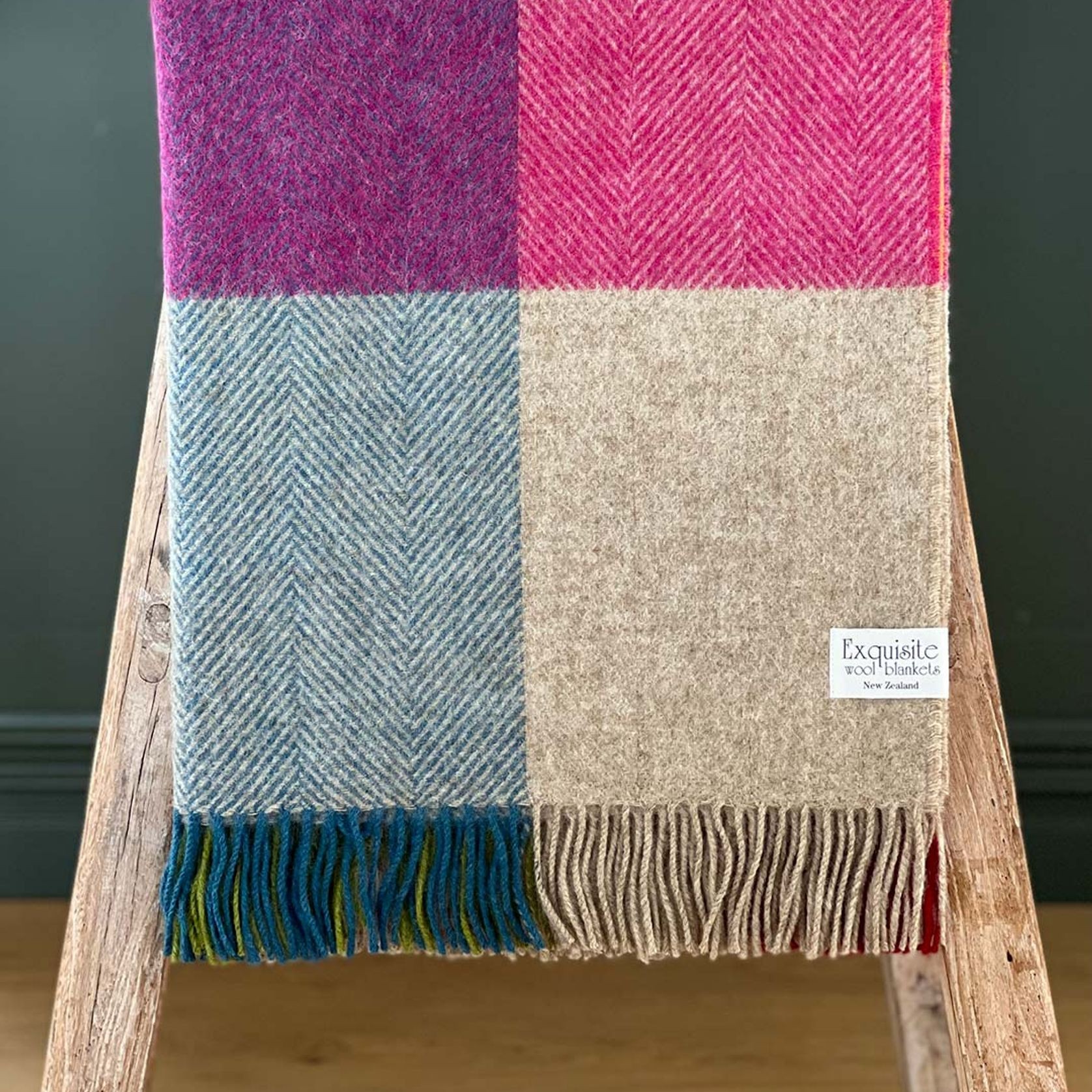 NZ Wool Throw - Harland Multi | 100% Pure Wool gallery detail image