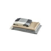 Fischbacher 1819 Alpaca Throw - Carre Black and White gallery detail image