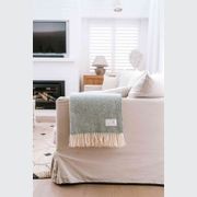 Ruanui Station Lambswool Throw - Goss Green Chevron gallery detail image