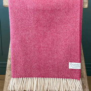 NZ Wool Throw - Herringbone, Candy | 100% Merino Wool gallery detail image