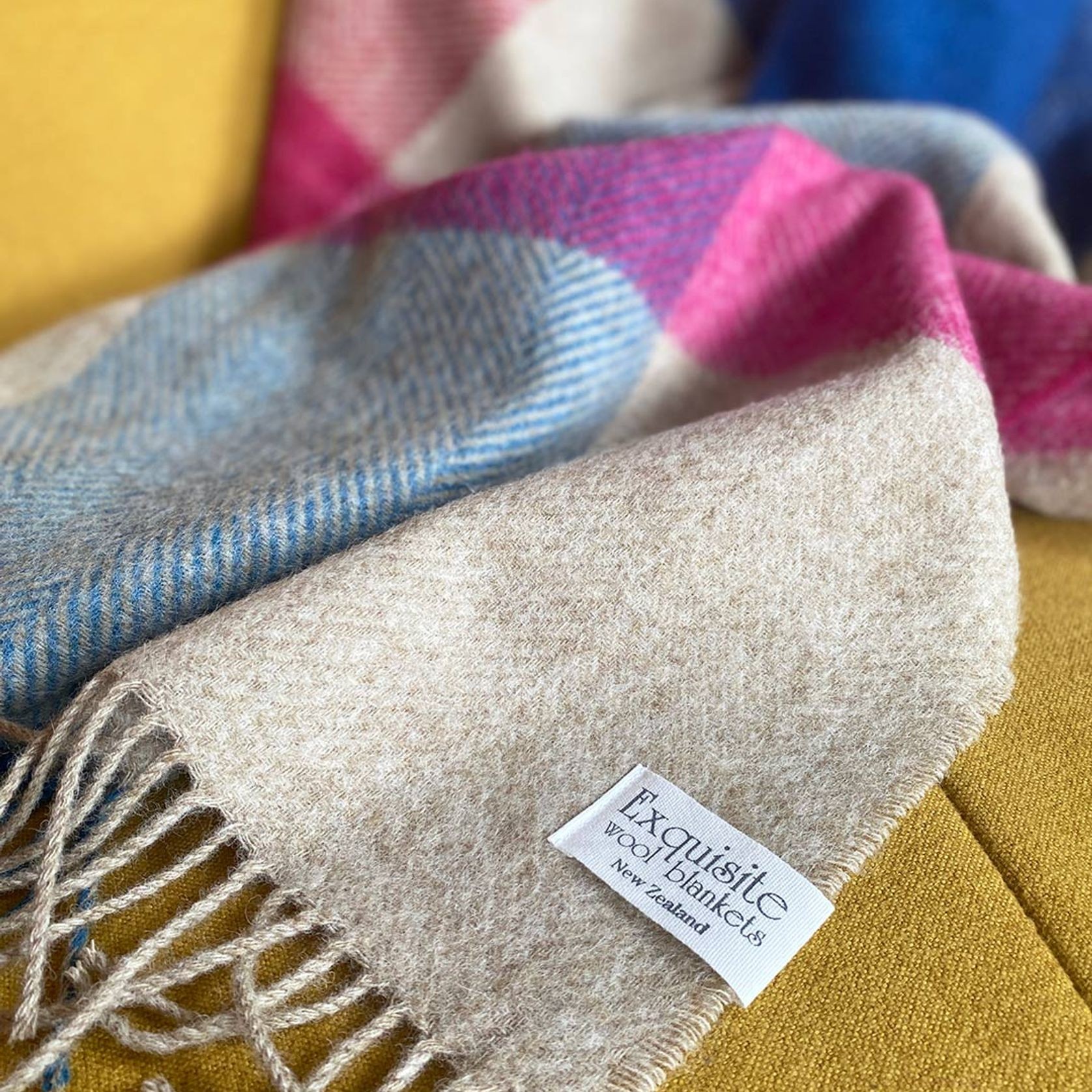 NZ Wool Throw - Harland Multi | 100% Pure Wool gallery detail image