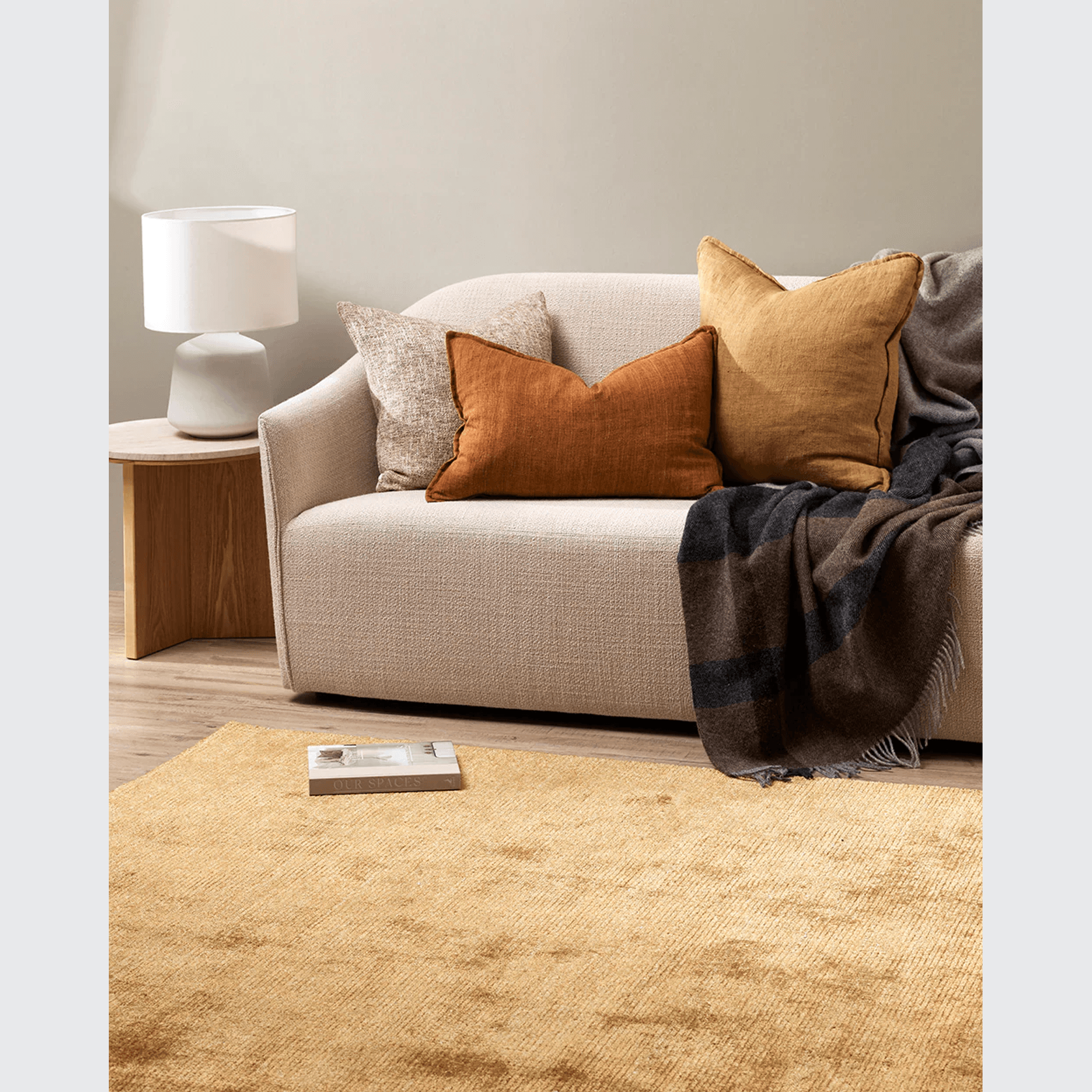 Baya Brunswick Throw - Bracken | Pure NZ Wool gallery detail image