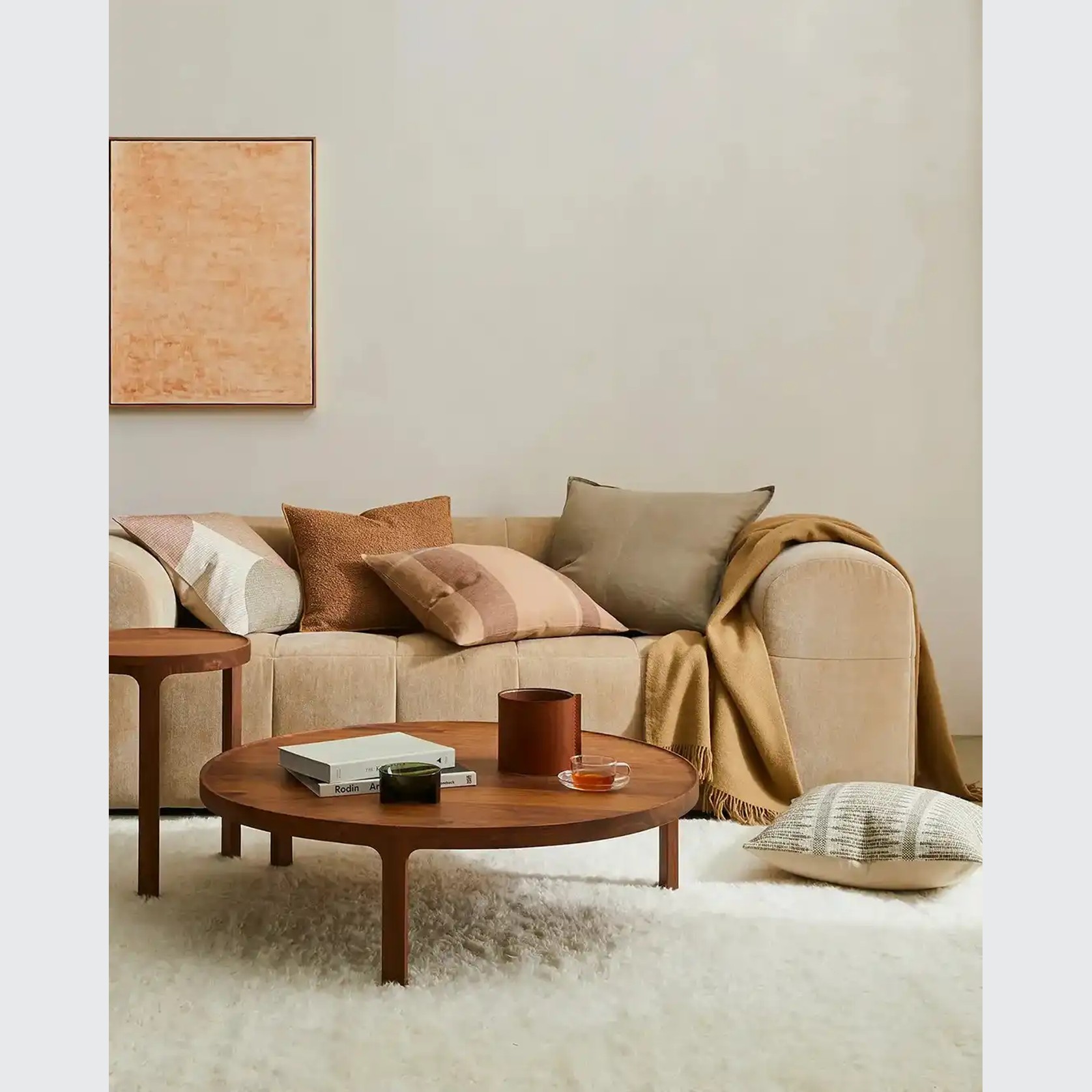 Weave Home Nevis Throw Blanket - Camel | NZ Lambswool gallery detail image