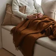 Weave Home Nevis Throw Blanket - Spice | NZ Lambswool gallery detail image