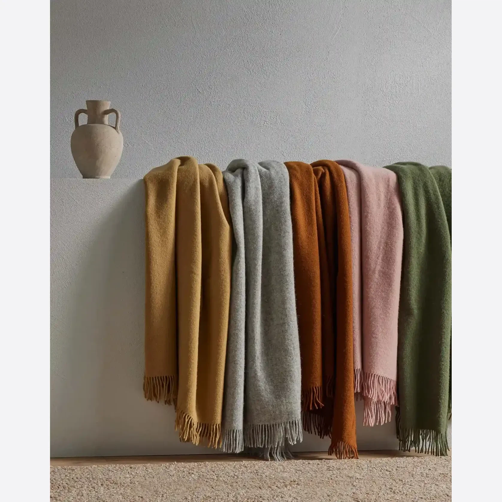 Weave Home Nevis Throw Blanket - Spice | NZ Lambswool gallery detail image
