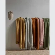 Weave Home Nevis Throw Blanket - Spice | NZ Lambswool gallery detail image