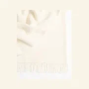 Weave Home Nevis Throw Blanket - Snow | NZ Lambswool gallery detail image