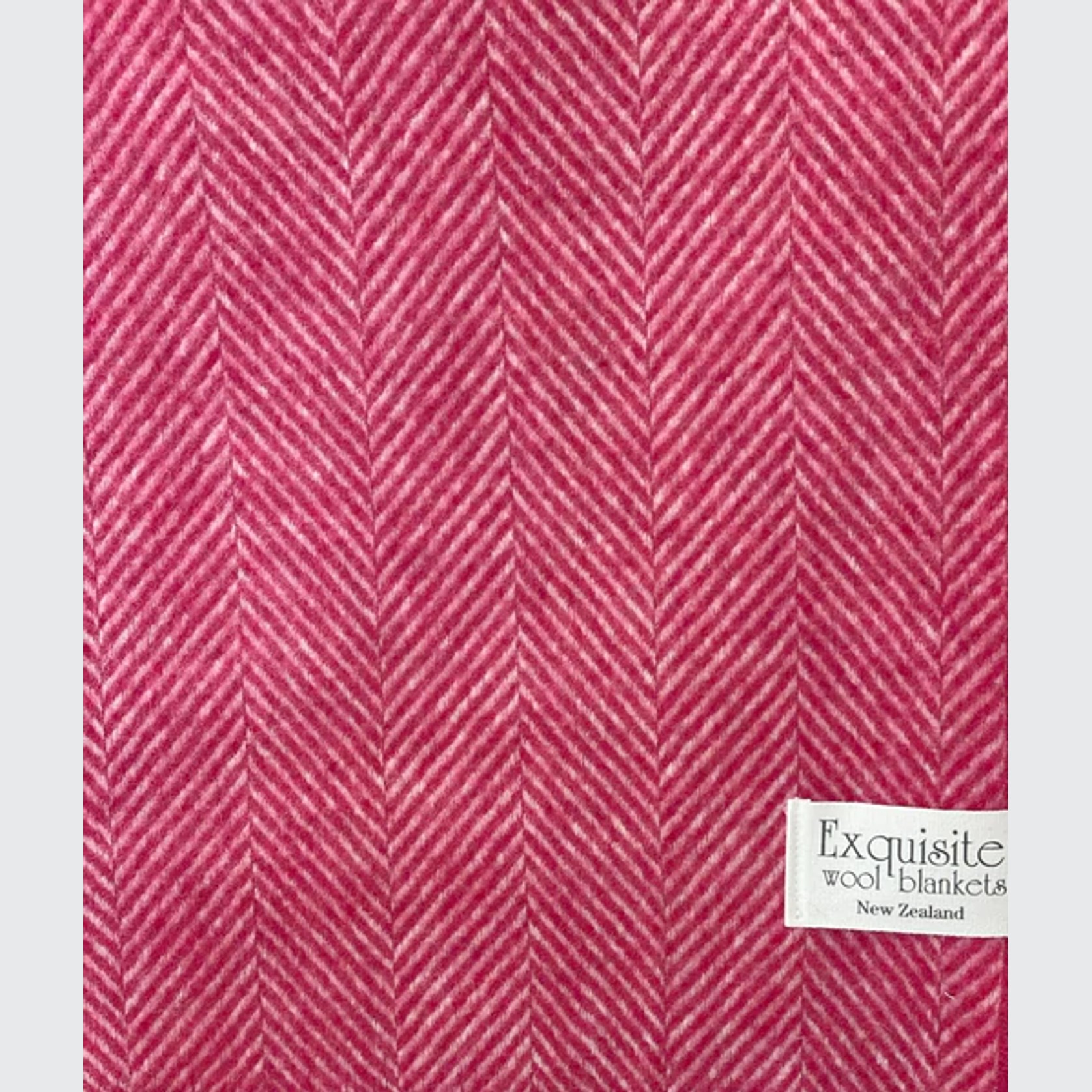 NZ Wool Throw - Herringbone, Candy | 100% Merino Wool gallery detail image
