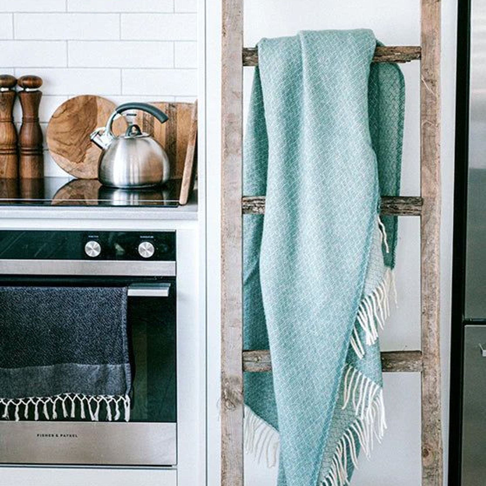 Ruanui Station Lambswool Throw - Studholme's Sage gallery detail image