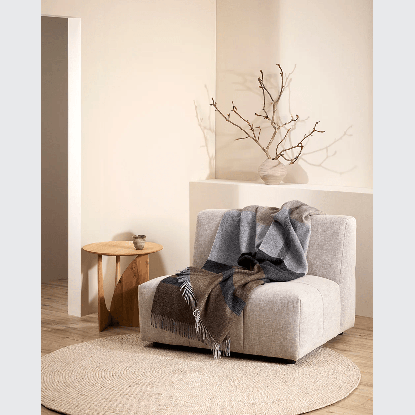 Baya Brunswick Throw - Bracken | Pure NZ Wool gallery detail image