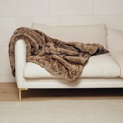 Vegan Fur Throw - Wolf gallery detail image