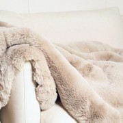 Vegan Fur Throw - Big Bear Pewter gallery detail image
