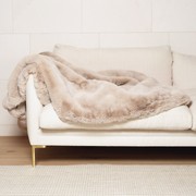Vegan Fur Throw - Big Bear Pewter gallery detail image