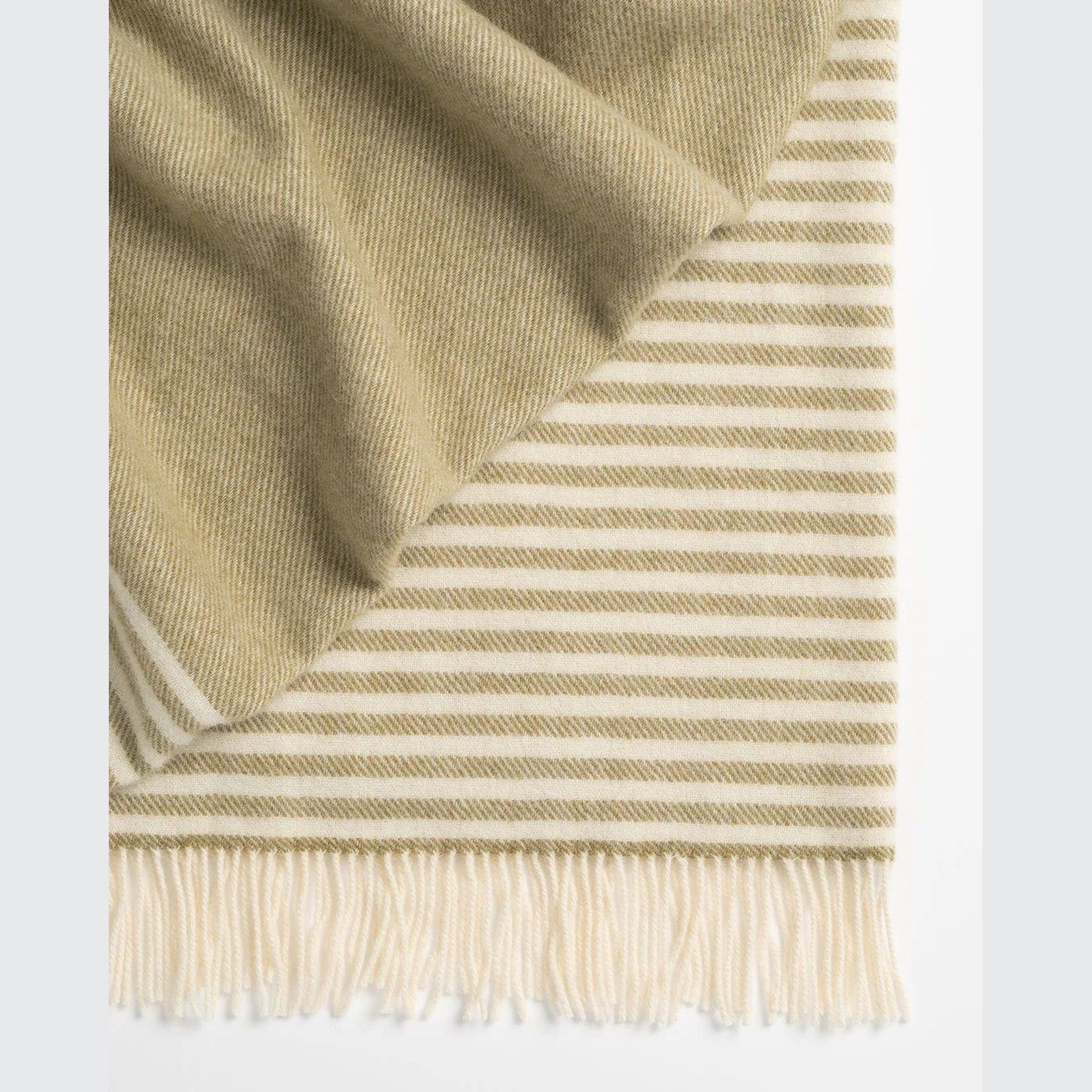 Weave Home Catlins Wool Throw Blanket - Pea | Large Size gallery detail image