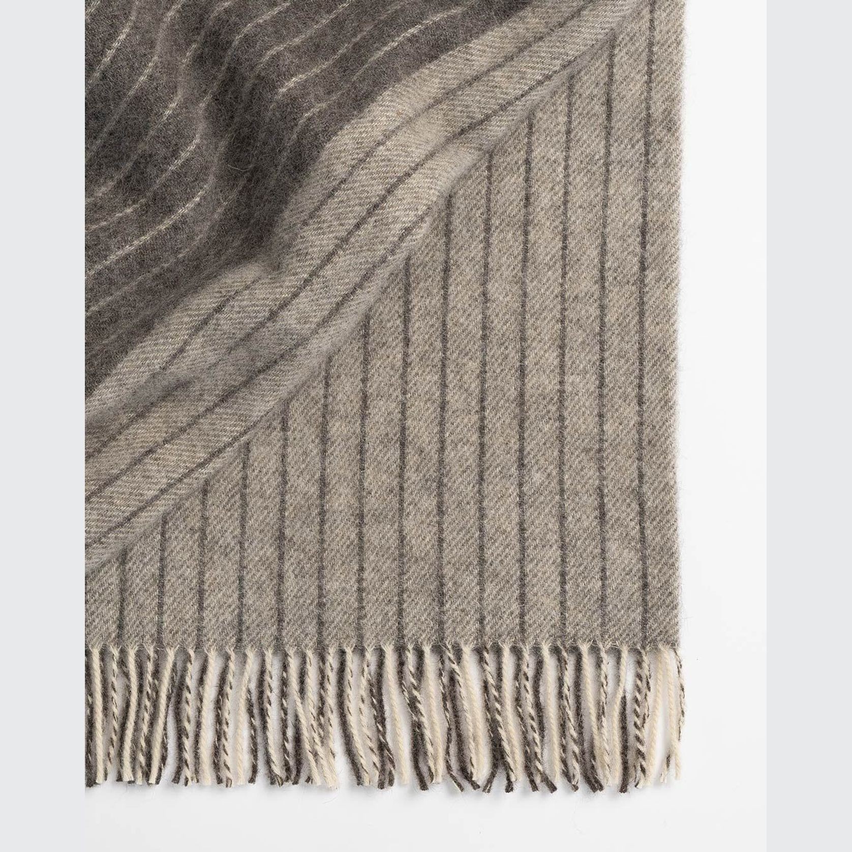 Weave Home Clyde Throw Blanket - Grey | 100% Wool | Large Size gallery detail image