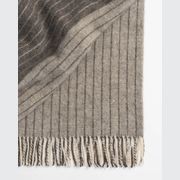 Weave Home Clyde Throw Blanket - Grey | 100% Wool | Large Size gallery detail image