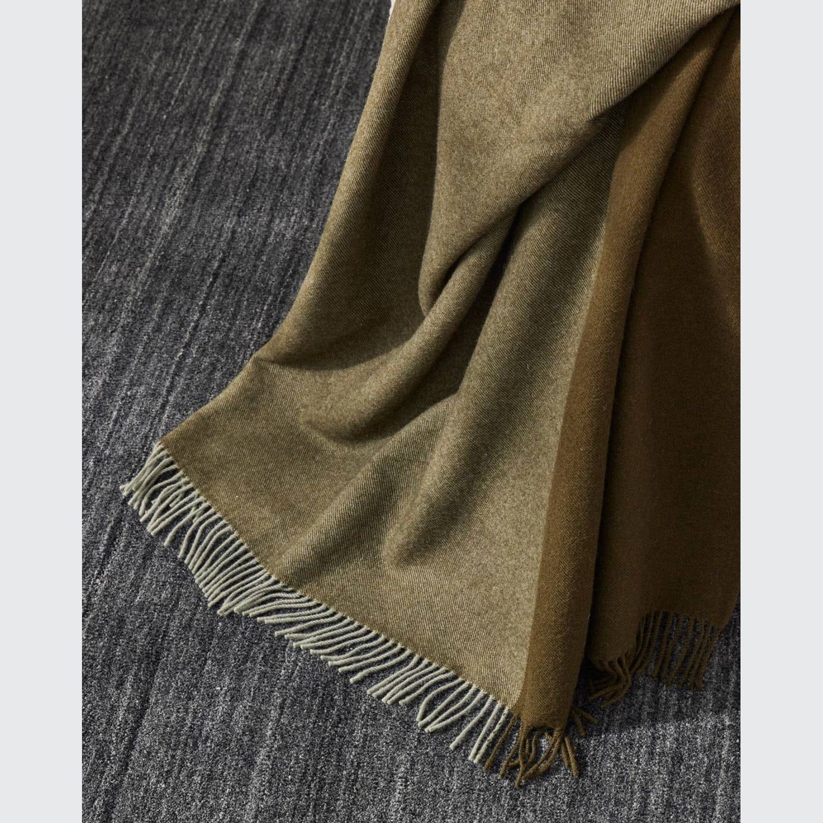 Weave Home Fiord Throw Blanket - Kelp | 100% Premium Wool gallery detail image