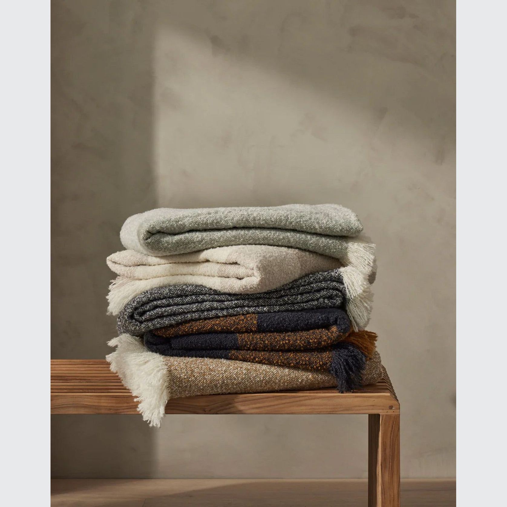 Weave Home Havelock Throw Blanket - Natural | NZ Made gallery detail image