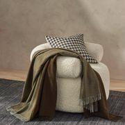 Weave Home Fiord Throw Blanket - Kelp | 100% Premium Wool gallery detail image