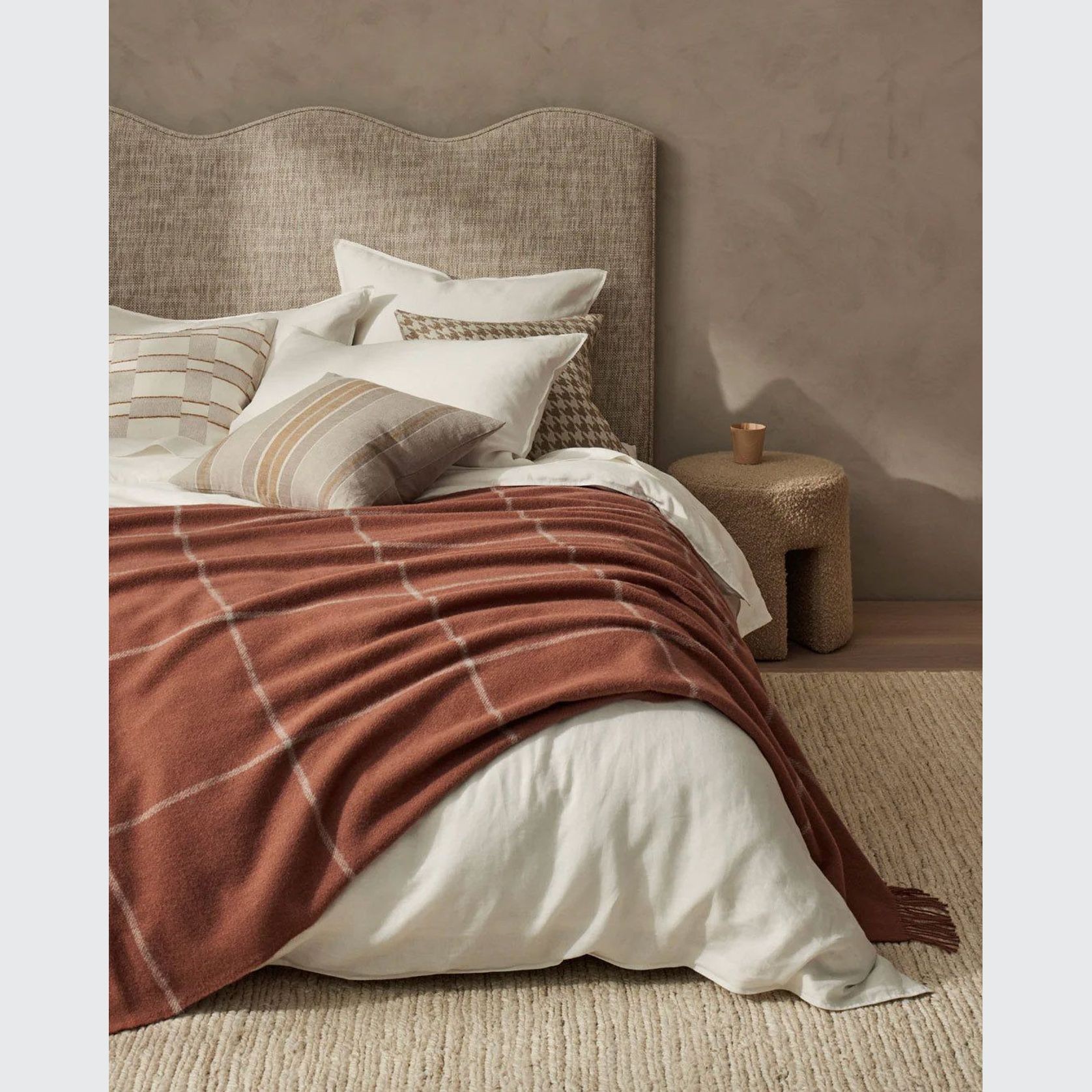 Weave Home Ranfurly Throw - Earth | 100% Wool | Large Size gallery detail image