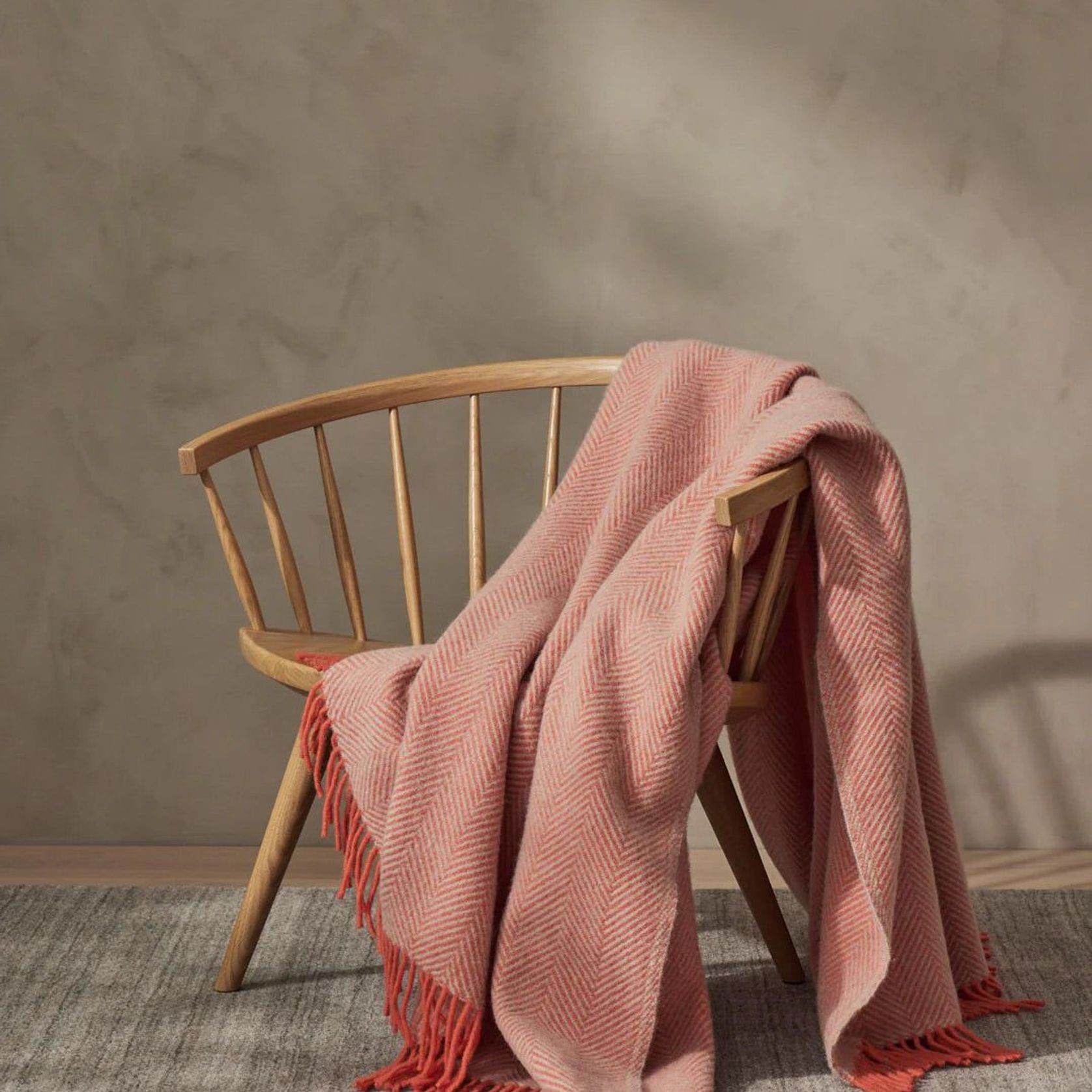 Weave Home Lerwick Throw Blanket - Tangelo | 100 % Wool gallery detail image