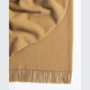 Weave Home Nevis Throw Blanket - Camel | NZ Lambswool gallery detail image