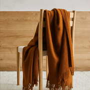 Weave Home Nevis Throw Blanket - Spice | NZ Lambswool gallery detail image