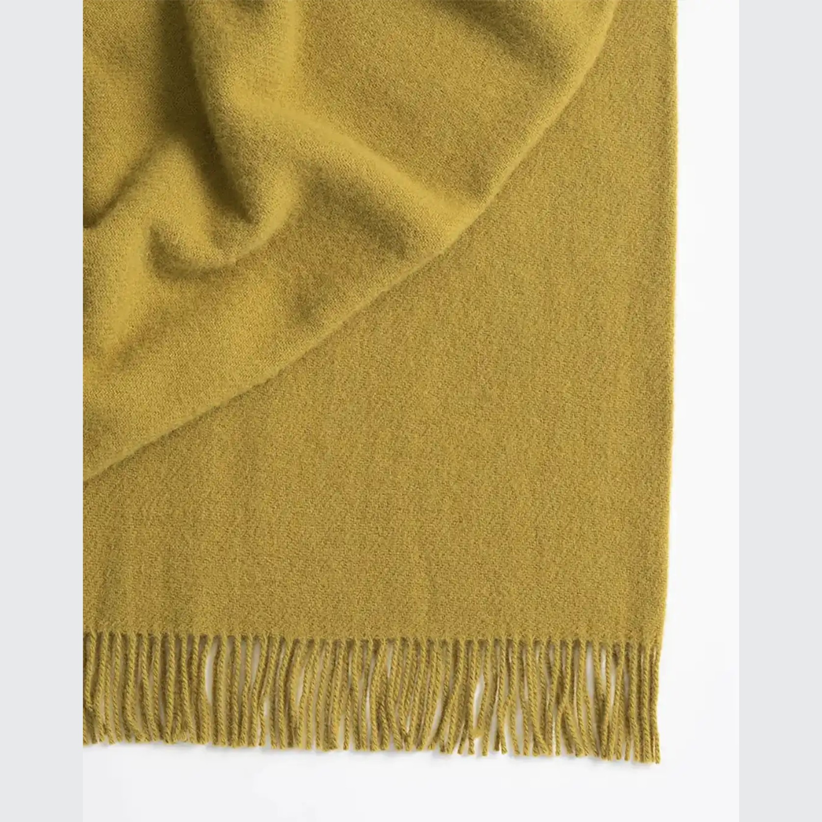 Weave Home Nevis Throw Blanket - Chartreuse | NZ Lambswool gallery detail image