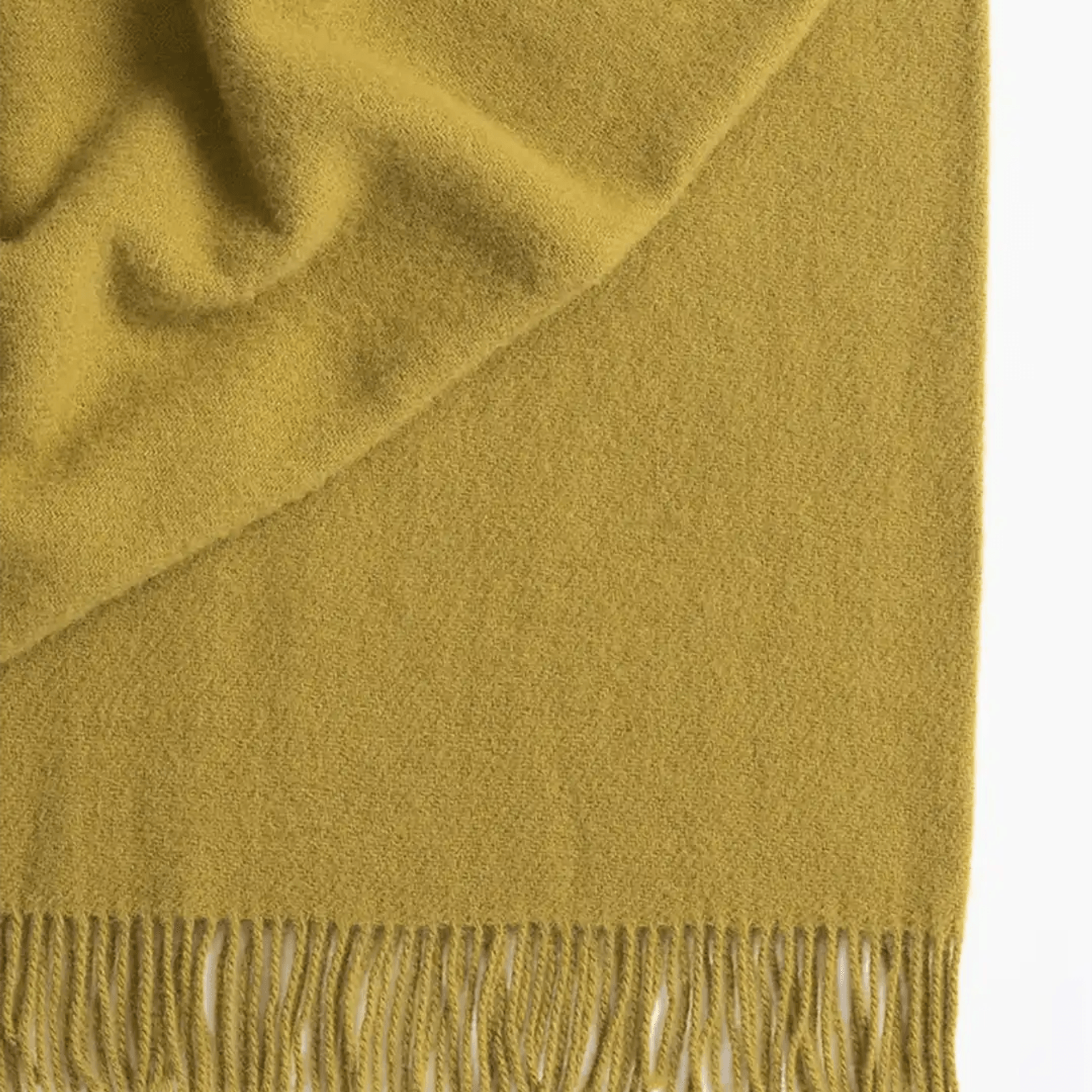 Weave Home Nevis Throw Blanket - Chartreuse | NZ Lambswool gallery detail image