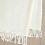 Weave Home Nevis Throw Blanket - Snow | NZ Lambswool gallery detail image