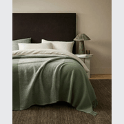 Weave Home Riverton Throw - Aloe | 100% Wool | Large gallery detail image