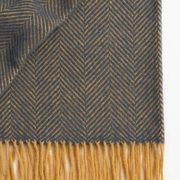 Weave Home Lerwick Throw Blanket - Navy | 100 % Wool gallery detail image