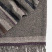 Weave Home Lawrence Wool Throw Blanket - Mulberry | Large Size gallery detail image