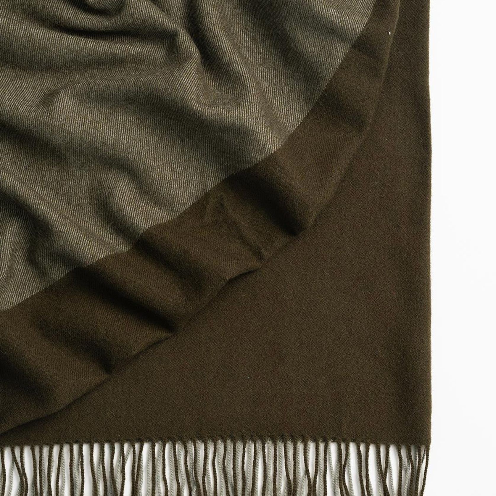 Weave Home Fiord Throw Blanket - Kelp | 100% Premium Wool gallery detail image