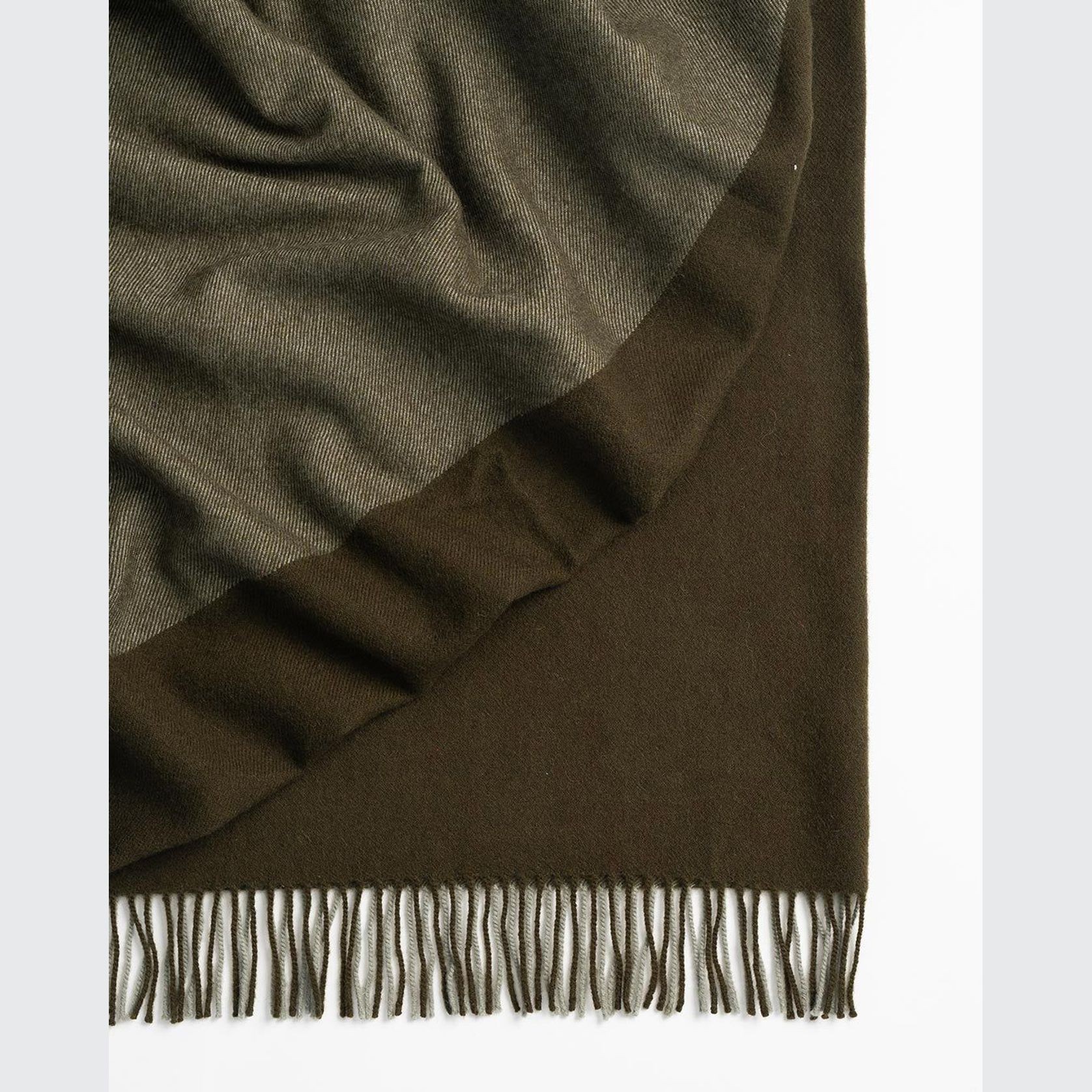 Weave Home Fiord Throw Blanket - Kelp | 100% Premium Wool gallery detail image